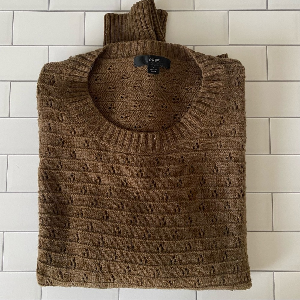 J. Crew Brown Crewneck Pullover Sweater